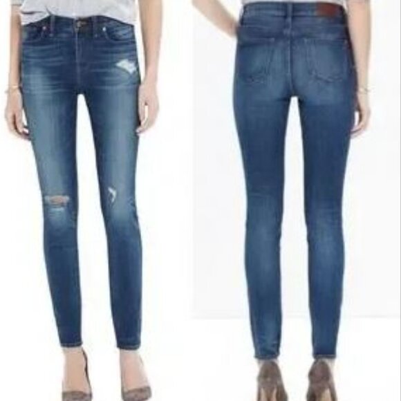 Madewell Denim - Madewell High Riser Skinny Jeans - Blue Denim